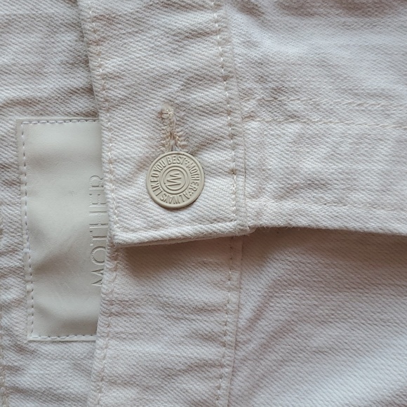 MOTHER CREAM WHITE ACT NATURAL THE HUSTLER ROLLER HEELS HIGH WAISTED JEA… - Picture 3 of 16